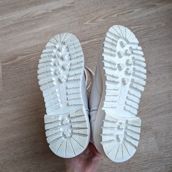 Valentino Garavani White VLogo Signature Ankle Combat Boots, size EU 38/ US 8 - Picture 9 of 10